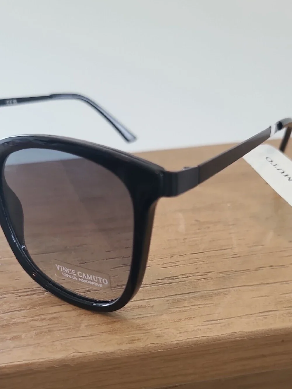 Vince Camuto Black Frame Sunglasses with Gradient Gray Lenses